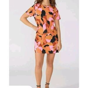 Sanctuary‎ Womens Reveal Printed Cutout-back Tshirt Dress Size XXL NWT
